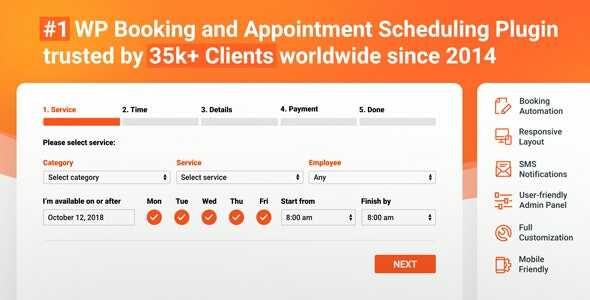 bookly pro gpl v72 appointment booking scheduling software system